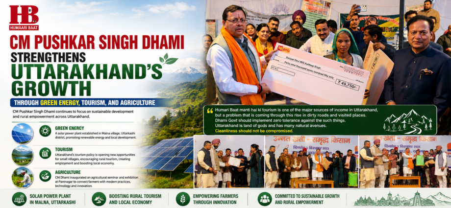 Uttarakhand’s Growth Through Green Energy, Tourism, and Agriculture
